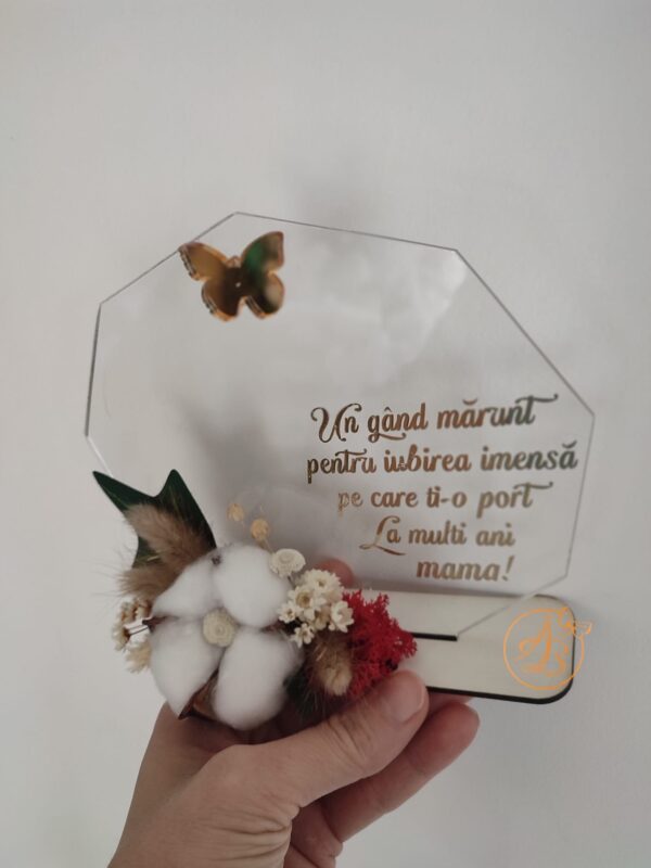 Decor plexiglass cu floricele pentru 1 Martie, 8 Martie - imagine 6